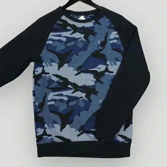 NEW GEORGE men's sweater black blue camo small, medium and large - Picture 5 of 6